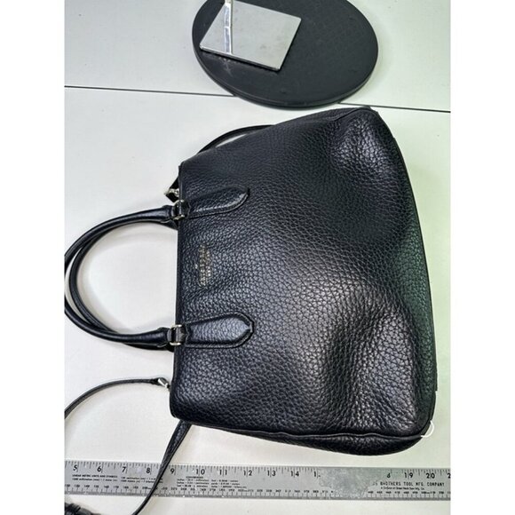 For Repair - Kate Spade Leighton Large Satchel Tote Black Pebbled Leather Purse - Picture 10 of 12